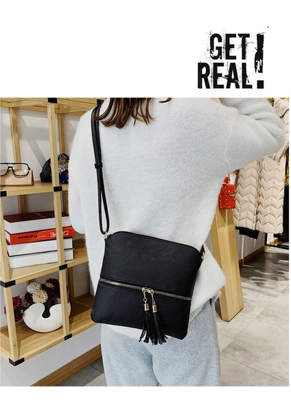 Püsküllü Orta Boy Çapraz Askılı Çanta (Yurt Dışından) fiyatları