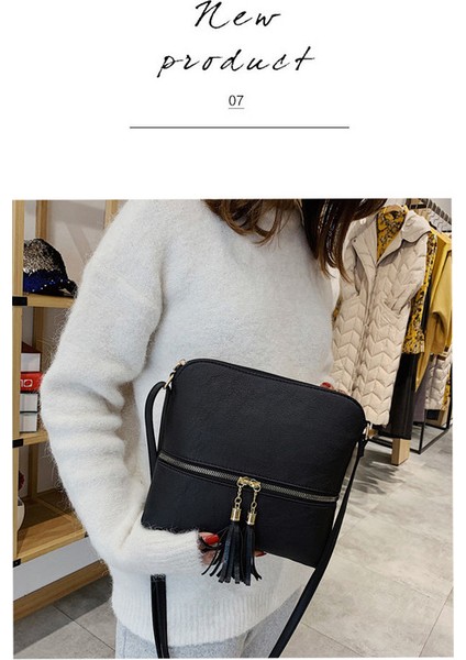 Püsküllü Orta Boy Çapraz Askılı Çanta (Yurt Dışından) modelleri