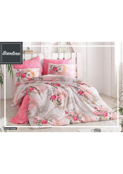 tek kişilik ranforce nevresim takımı / buse pembe