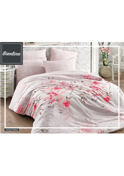 çift kişilik ranforce nevresim takımı / alisa pudra