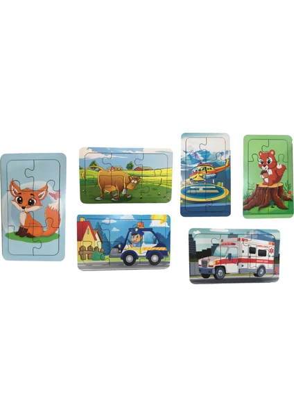 Trendy Toys Ahşap Puzzle Ilk Yapbozum 6 Adet 6 Parçalı 18X11CM