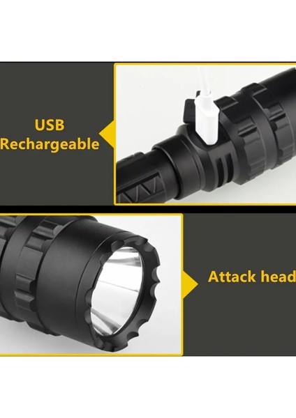 L2 5 Mode 1600 Lümen USB Şarj Edilebilir LED El Feneri (Yurt Dışından) fırsatları