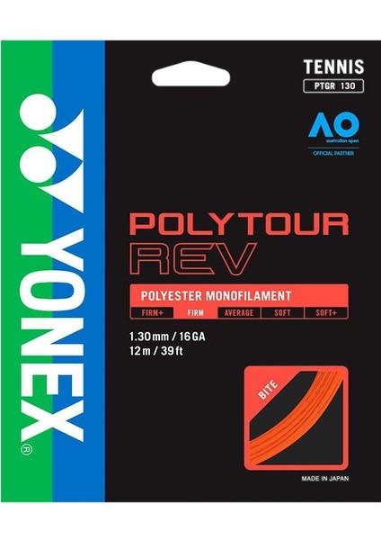 Poly Tour Rev 1.25 / 12M Turuncu Tenis Kordajı