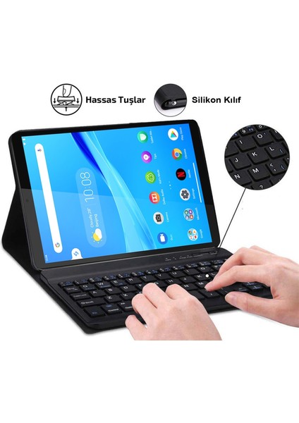 Lenovo Tab M8 TB-8505F TB-8505X TB-8505I 8 Inch Bluetooth Klavyeli Standlı Kılıf - Bkk4