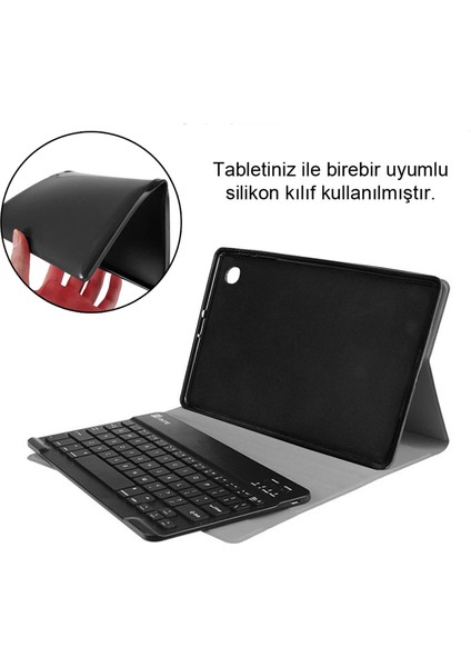 Lenovo Tab M8 TB-8505F TB-8505X TB-8505I 8 Inch Bluetooth Klavyeli Standlı Kılıf - Bkk4