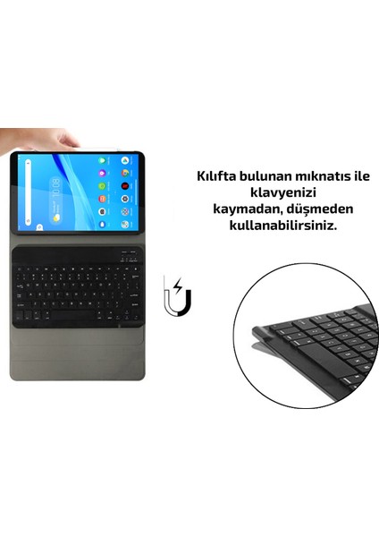 Lenovo Tab M8 TB-8505F TB-8505X TB-8505I 8 Inch Bluetooth Klavyeli Standlı Kılıf - Bkk4