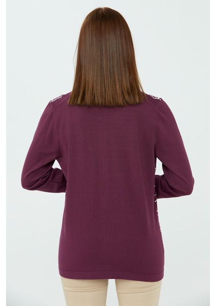 Kadın Fermuarlı Hırka Mürdüm fırsatları