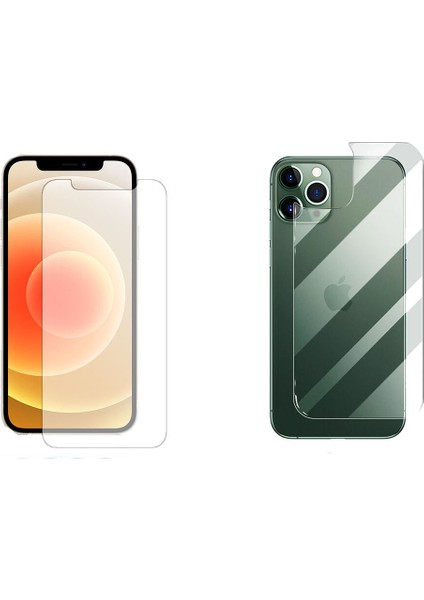 Iphone 11 Pro Max Arka Set Tempered Glass Cam Koruma