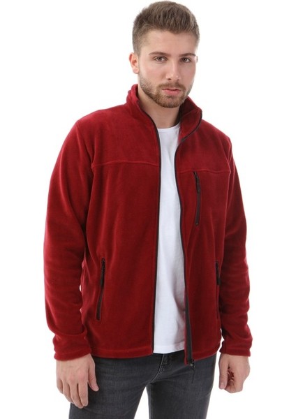 Honest Honest Bato Yaka Tam Fermuarlı Ceket Bordo