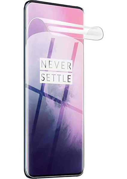 Oneplus 7t Pro Full Ekran Koruma Curved 3D Pet Film - Şeffaf