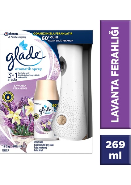 Otomatik Sprey Lavanta Ferahlığı Makine + Yedek 269 ml