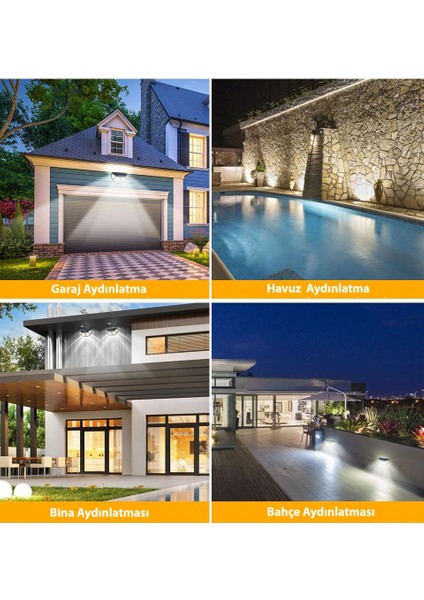122 Ledli Oval Cob LED Solar Güneş Enerjili Bahçe Lambası Hareket Sensörlü Şarj Olabilen
