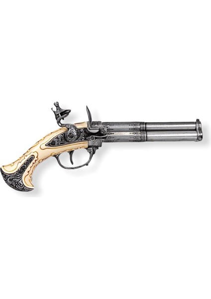 Denix Revolving 3 Barrel Flintlock Pistol, France 18TH. C.