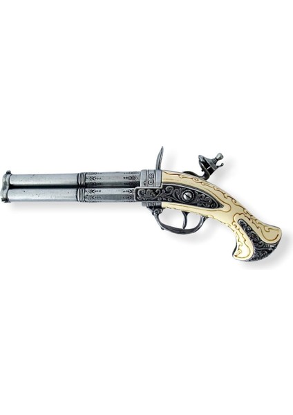 Denix Revolving 3 Barrel Flintlock Pistol, France 18TH. C.
