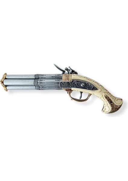 Denix Revolving 4 Barrel Flintlock Pistol, France 18TH. C.