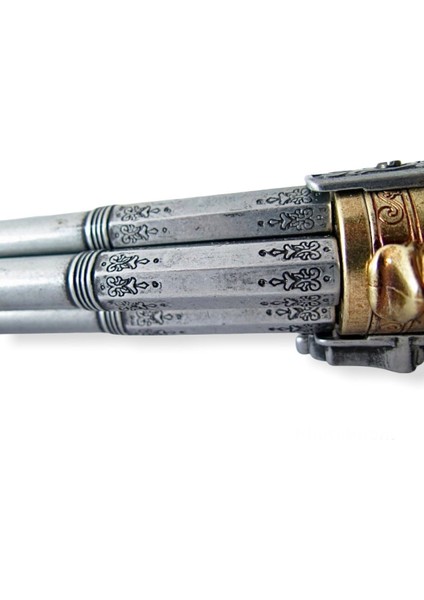 Denix Revolving 4 Barrel Flintlock Pistol, France 18TH. C.