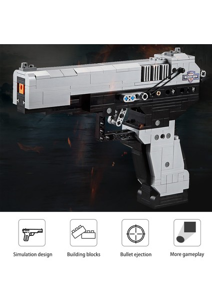 Desert Eagle MK23 Askeri Tüfek 412 Parça Yapı Taşı Oyuncak (Yurt Dışından)