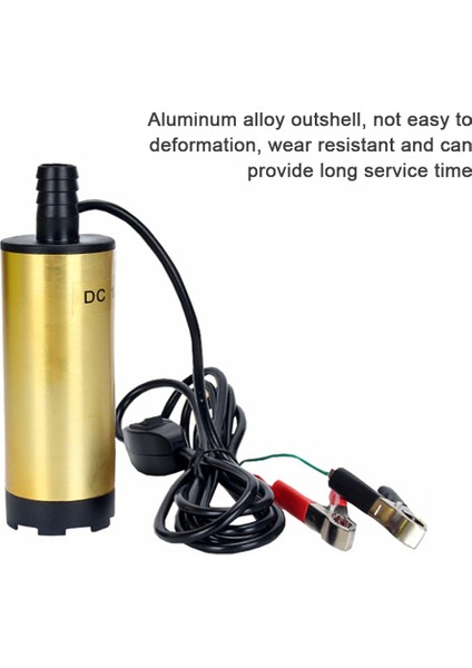 12V Alüminyum Alaşım Dış Kabuk Taşınabilir Yakıt Transfer