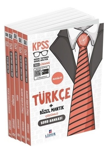 KPSS 2022 Genel Yetenek Genel Kültür Çözümlü Soru Bankası Modüler Set