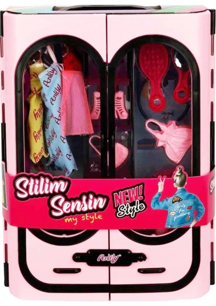 Gardolap Seti Bol Aksesuarlı Kız Oyuncak Gardolap Seti