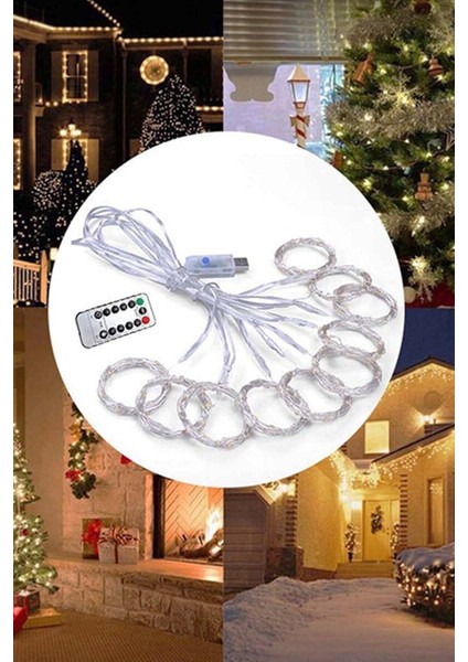 LED Kumandalı 8 Ayrı Moda Sahip Perde LED Peri LED USB