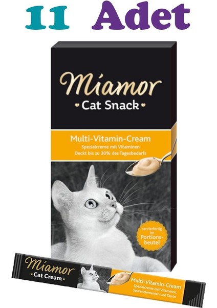 Multi Vitamin Cream Kedi Ödül Maması 15 Gram 11'li