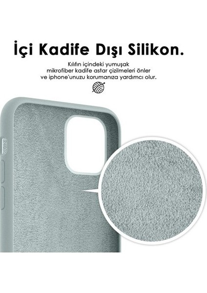 iPhone 12 Mini Kılıf Içi Kadife Lansman Silikon - Lila