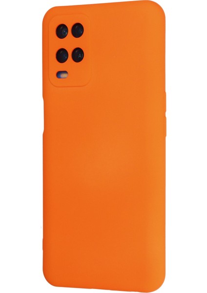 Oppo A54 4g Kılıf Lansman Içi Kadife Lüx Tasarım Silikon Kapak - Turuncu modelleri