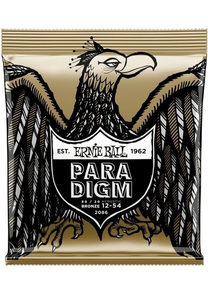 Ernie Ball P02086 Paradigm Medium Light 80/20 Bronz 12-54 Akustik Gitar Tel Seti