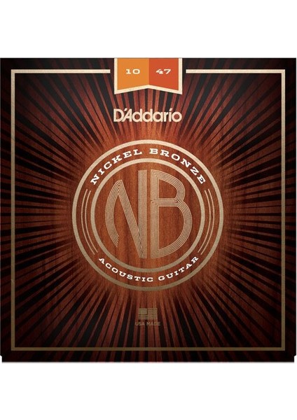 D'addario NB1047 Akustik Gitar Teli Nickel Bronze X-Lite