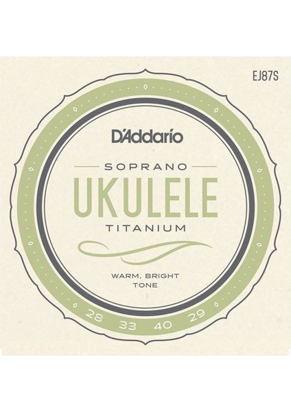 EJ87S Ukulele Teli Set Soprano Tıtanıum Ukulele