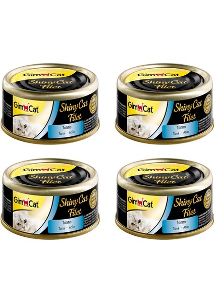 Shinycat Tuna Balıklı Kıyılmış Fileto Konserve Kedi Maması 70 Gram x 4'lü