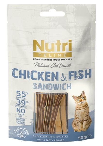 Tavulu ve Balıklı Tahılsız Kedi Ödül Maması 50 gr