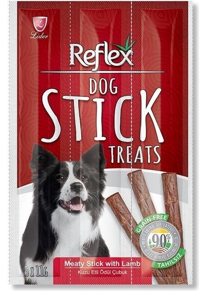 Kuzu Etli Stick Köpek Ödül Maması 3 x 11 gr