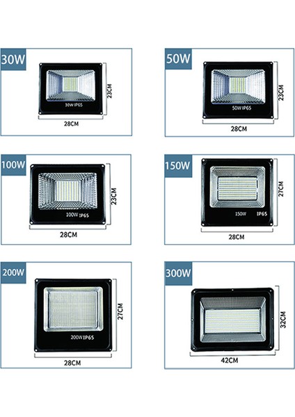 Dış Mekan LED Projektör Kare Ultra Ince Projektör 30W (Yurt Dışından)