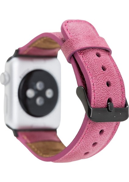 Apple Watch Uyumlu Deri Kordon 38-40MM TN08 Pembe