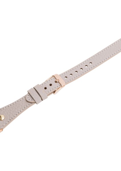 Apple Watch Uyumlu Deri Kordon 38-40MM Slim Çift Tur Gold Trok Erc3 Bej