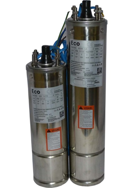 Eco 4" 10Hp Döküm Başlıklı Trifaze Tek Dalgıç Motor