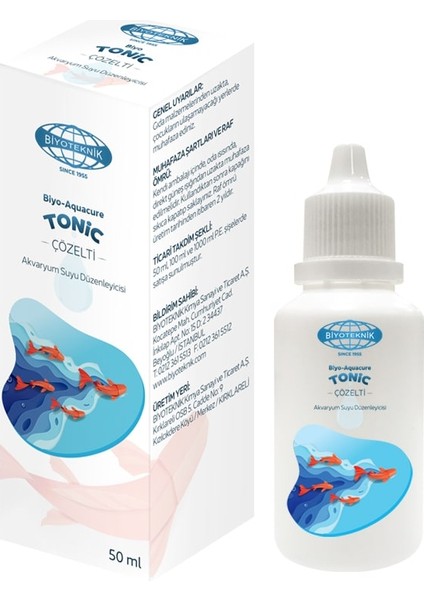 Biyoteknik Biyo-Aquacure Tonic Akvaryum Suyu Düzenleyici 50 ml