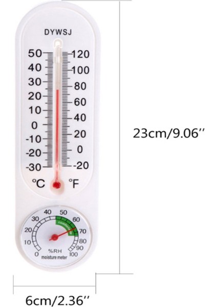 Kapalı Dikey Termometre Higrometre Oda Sıcaklığı Için (Yurt Dışından)