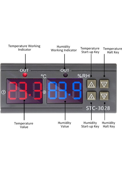 STC-3028 Dijital Sıcaklık Nem Kontrol Cihazı Ölçer (Yurt Dışından)