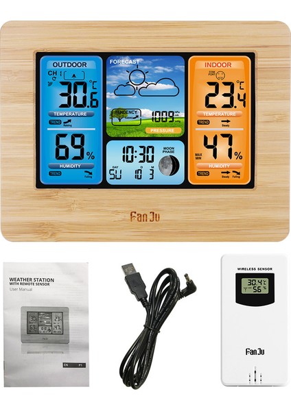 FJ3373 Çok Fonksiyonlu Dijital Termometre - Siyah (Yurt Dışından) fiyatları