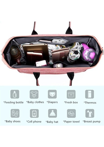 Büyük Kapali Su Geçırmez Rahat Laptop Çantası Süt Şışesi Çantası Bebek Bez Torbası Bezi Çantası Mumya Baba Sırt Çantası (Yurt Dışından) indirimleri