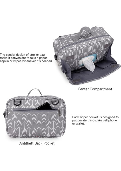 Su Geçırmez Depolama Arabası Çantası Bebek Bezi Çantası Özel Tasarım Içın Bebek Gezisi Mumya Çantası (Yurt Dışından) modelleri