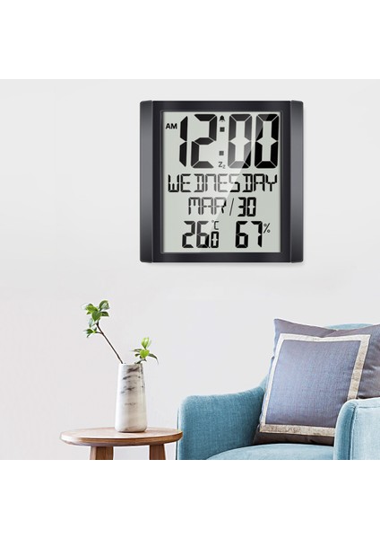 Sıcaklık ve Nem ile Dijital Duvar Saati 8.6 '' Büyük (Yurt Dışından) fırsatları