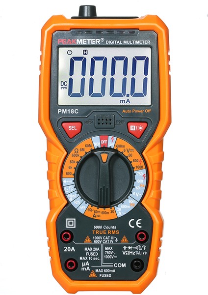 PM18C True Rms Çok Fonksiyonlu Dijital Multimetre (Yurt Dışından)