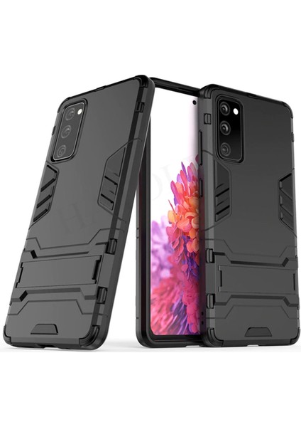 Samsung Galaxy S20 Fe Fan Edition Alfa Serisi Armor Standlı Perfect Koruma Kılıf - Siyah