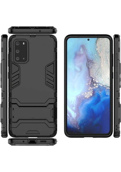 Samsung Galaxy S20 Alfa Serisi Armor Standlı Perfect Koruma Kılıf - Siyah