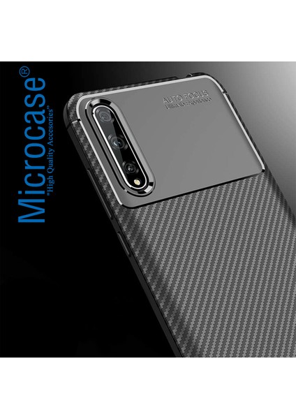 Huawei P Smart S / Y8P Maxy Serisi Carbon Fiber Silikon Tpu Kılıf - Siyah modelleri
