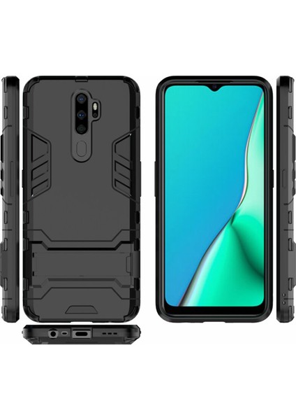 Oppo A5 2020 Alfa Serisi Armor Standlı Perfect Koruma Kılıf - Siyah fiyatları